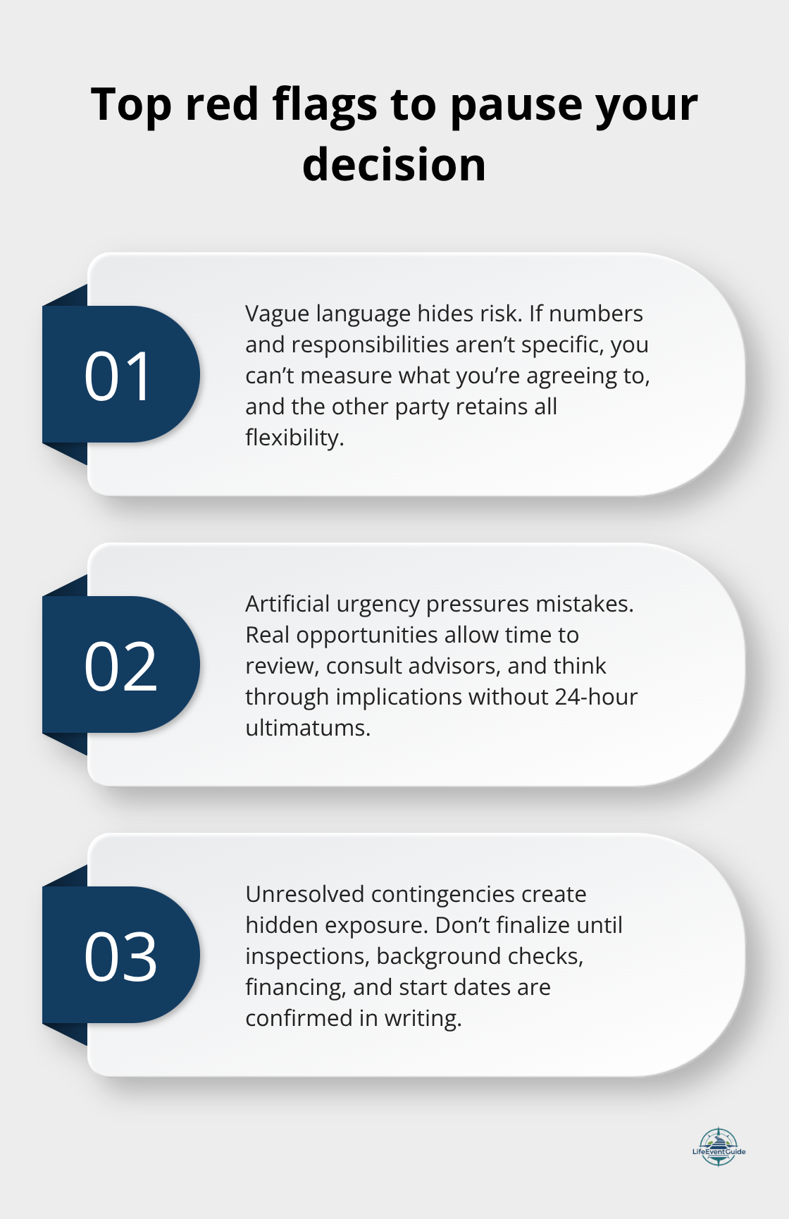 Three major offer red flags explained - offer decision checklist